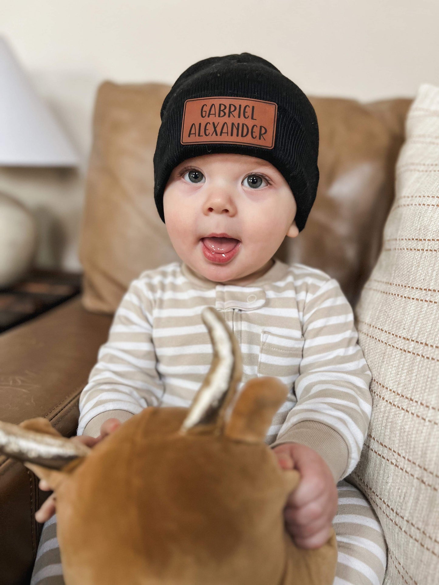Beanie with Personalized Patch