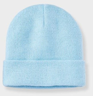 Beanie with Personalized Leather Tag