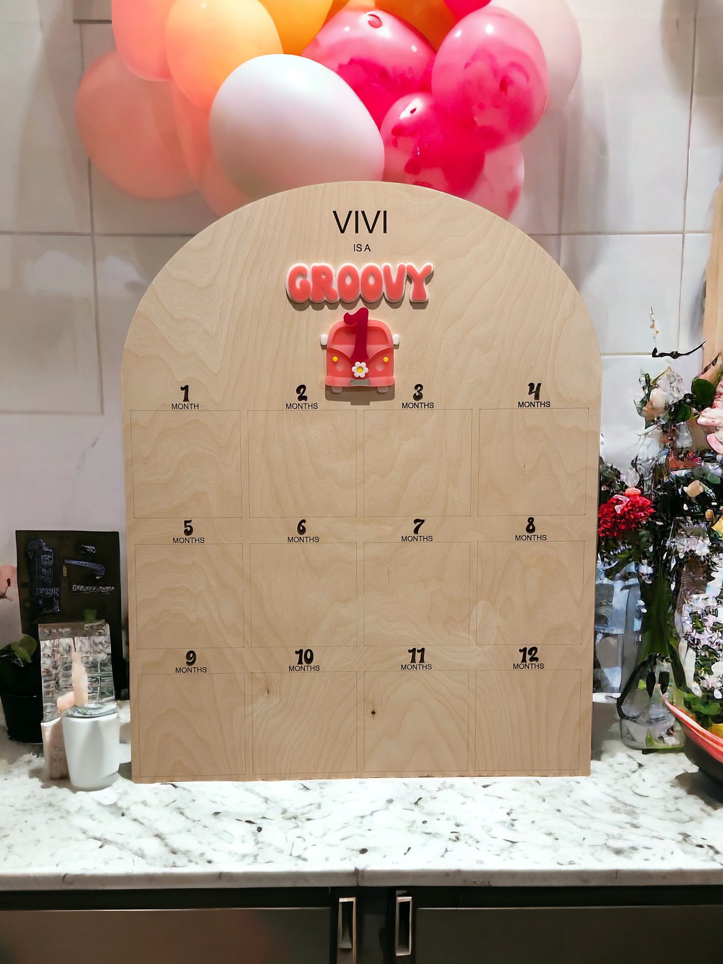 First Year "Groovy One" Photo Board