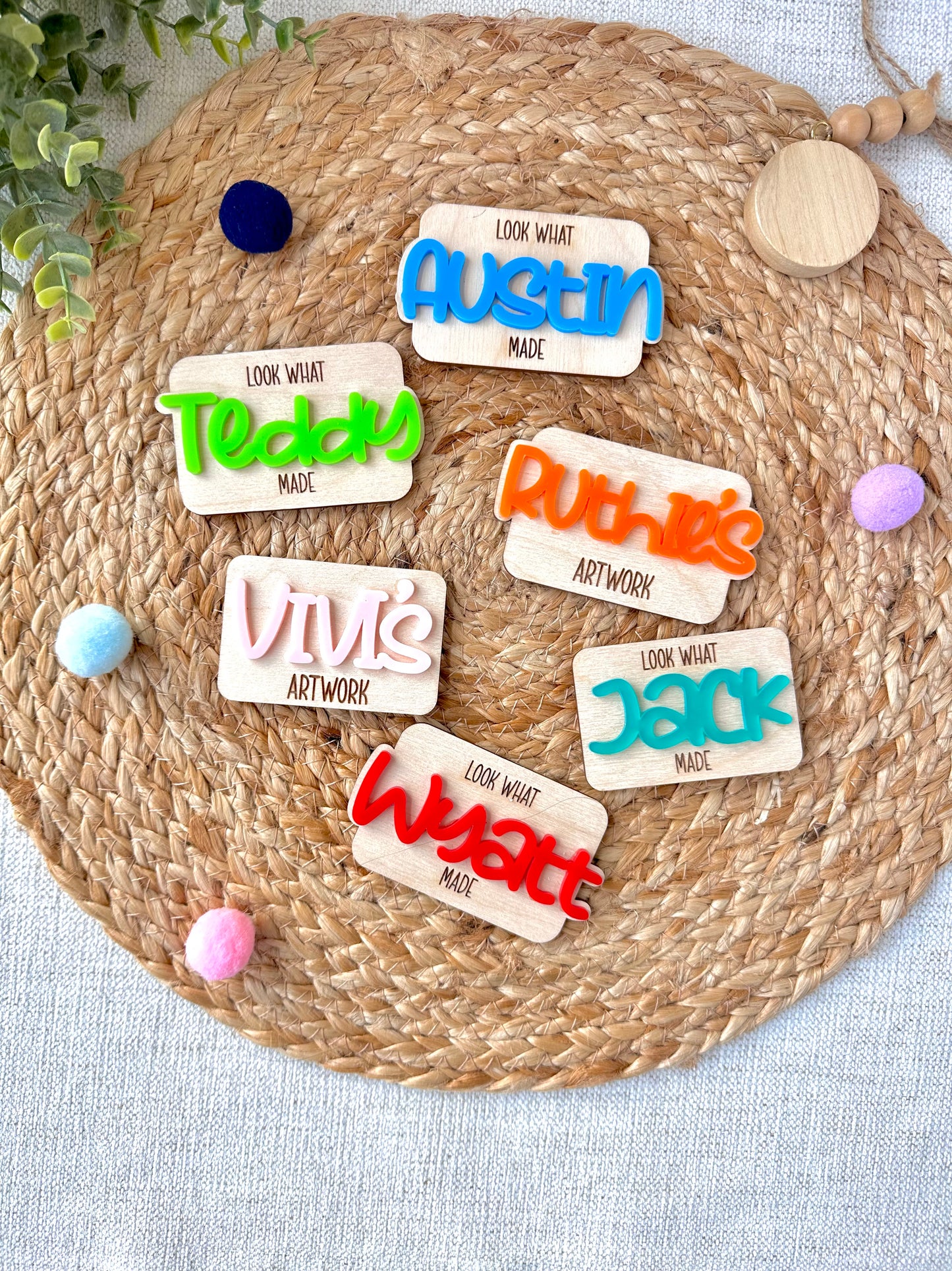 "Look What I Made" Kids Art Magnet
