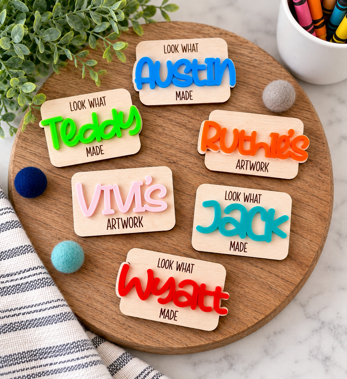 Personalized "Look What I Made" Kids Art Magnet