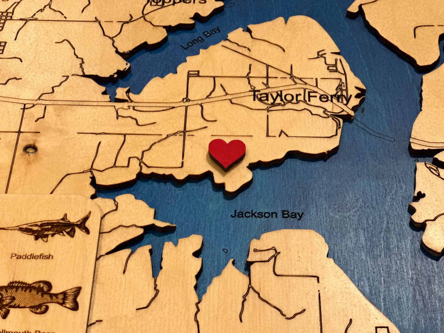 Engraved Lake Map
