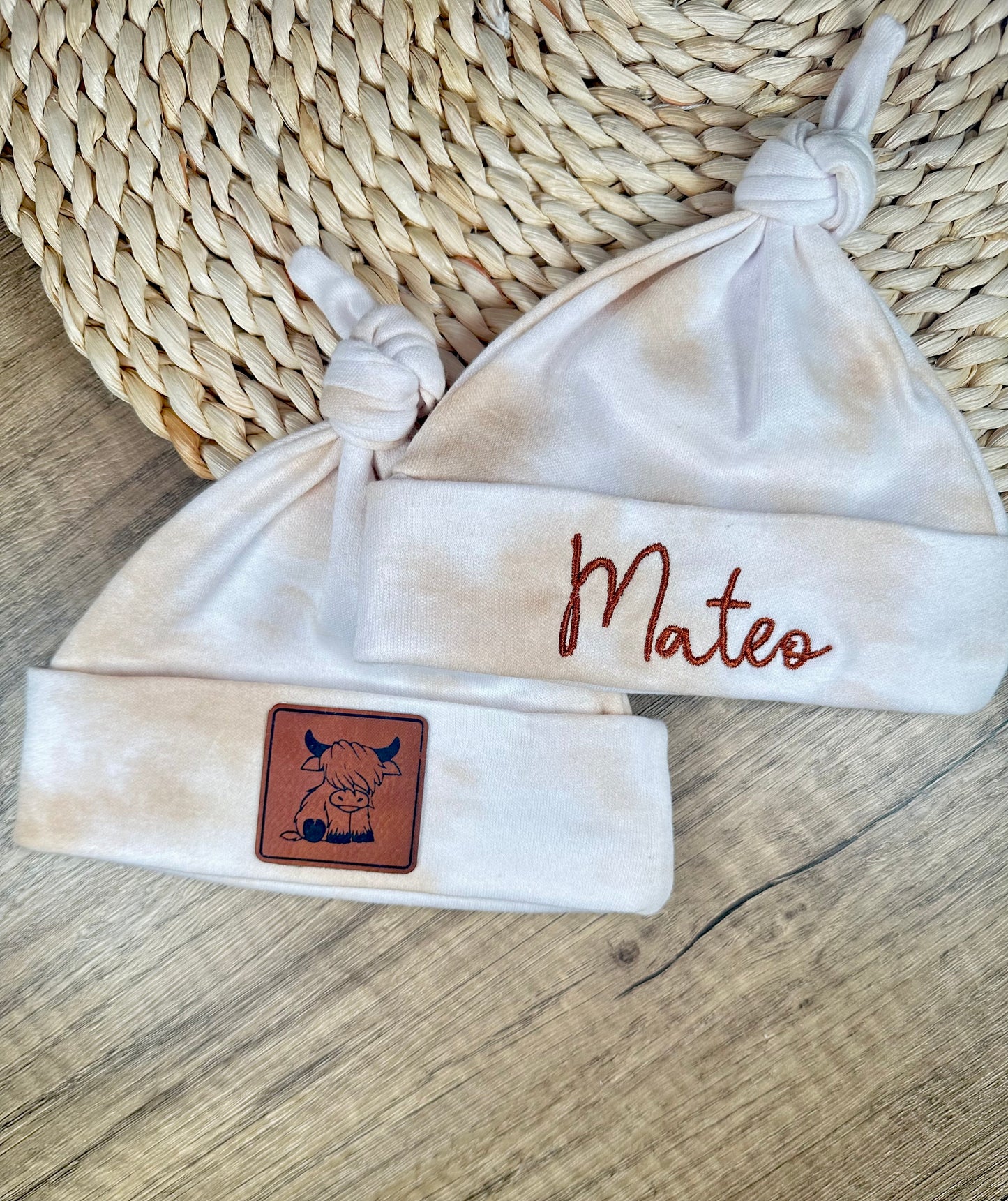 Newborn Tie Dye Set in Latte