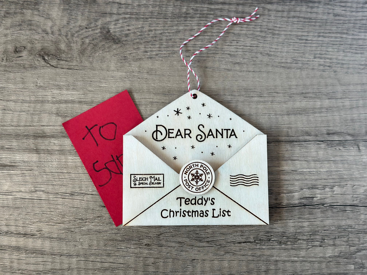 Letter to Santa Christmas Ornament