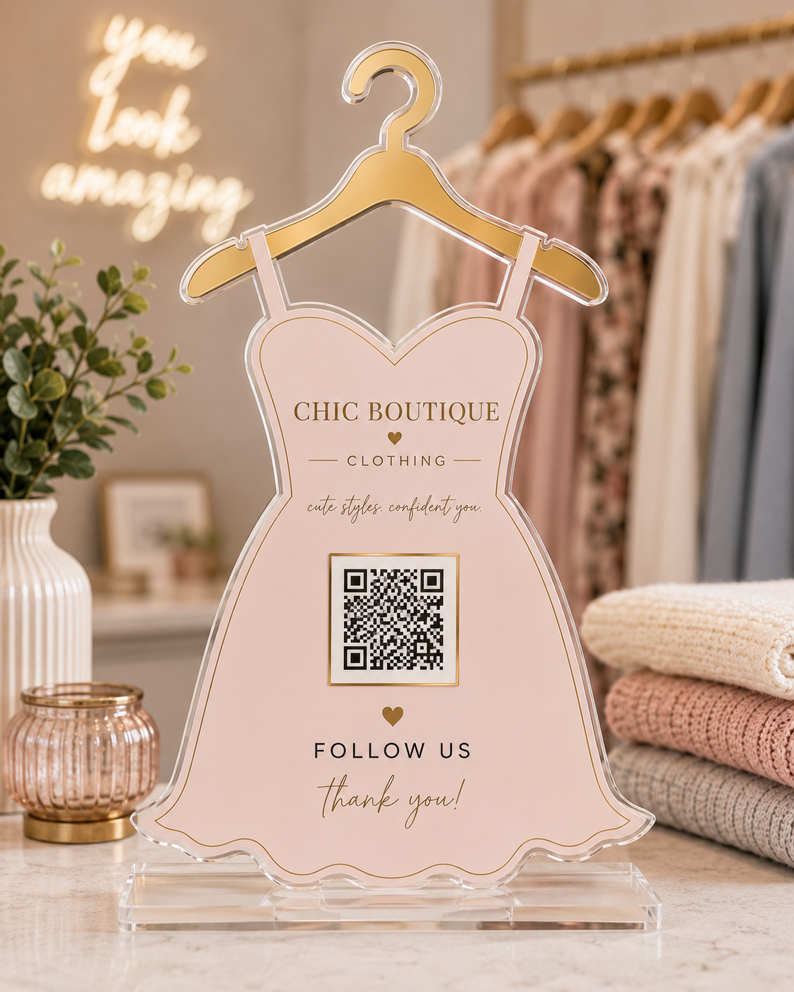 Custom Wedding/Dress Boutique Shop QR Sign