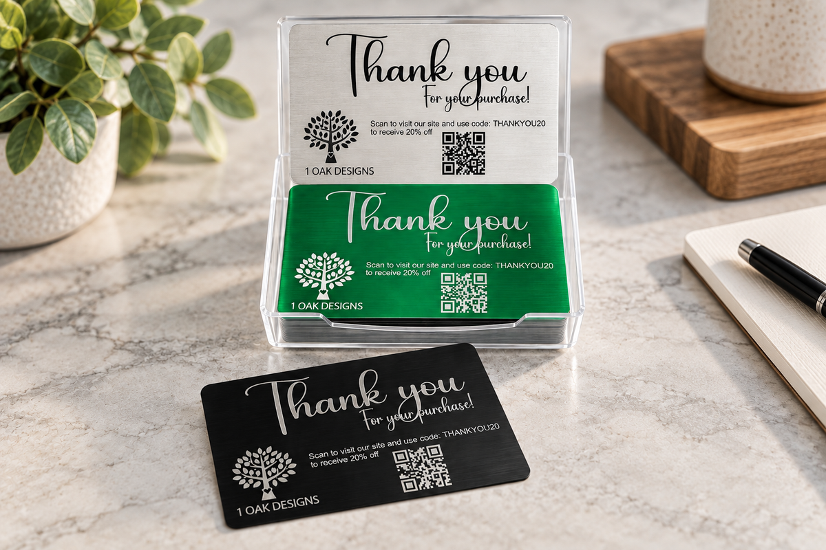 Custom Engraved Aluminum Business Cards