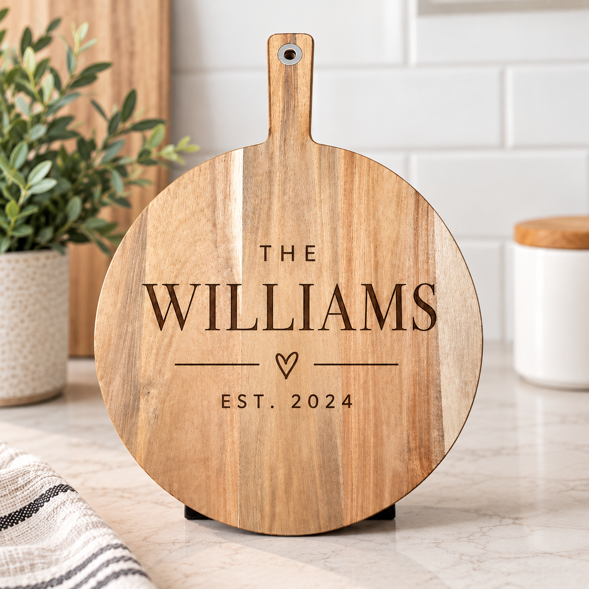Personalized Round Charcuterie Board