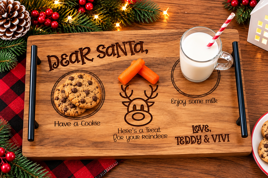 Personalized Santa Cookie Tray