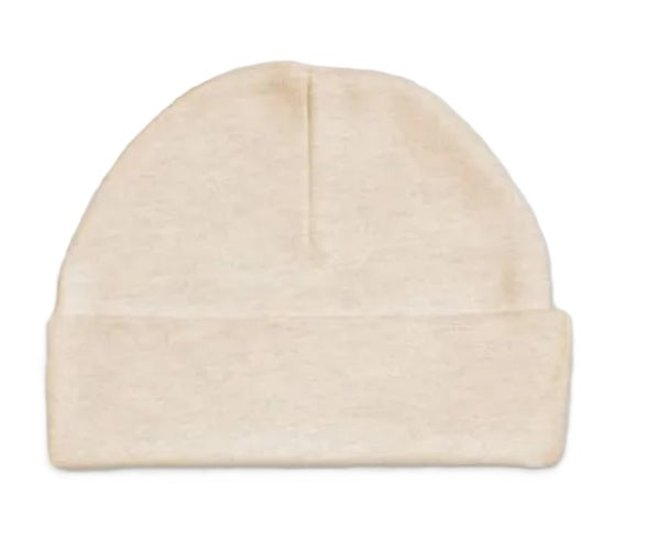 Beanie with Personalized Leather Tag