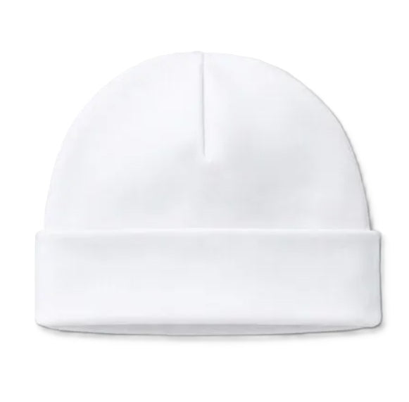 Beanie with Personalized Leather Tag