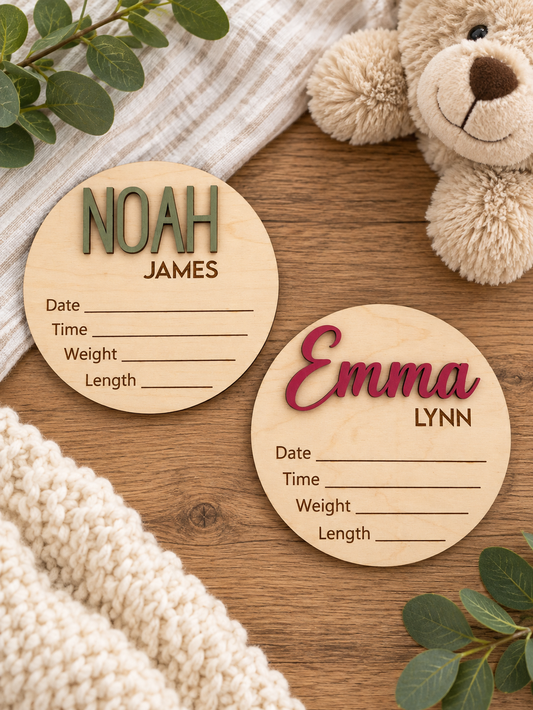 Personalized Baby Birth Announcement Sign