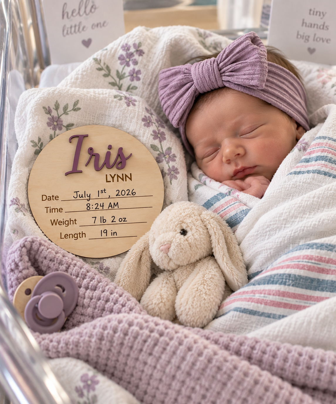 Personalized Baby Birth Announcement Sign