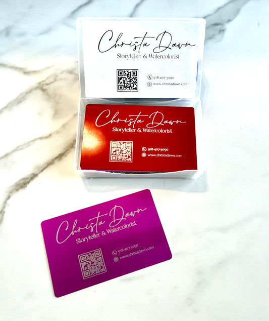 Aluminum Metal Business Cards