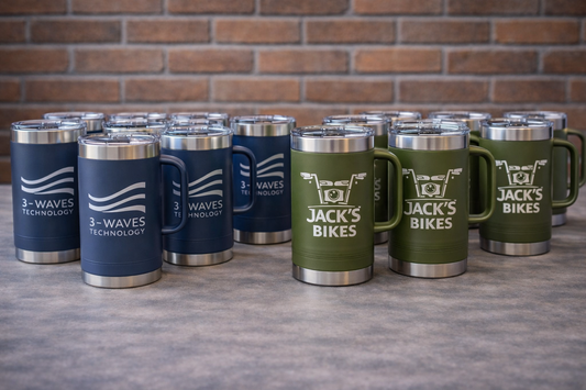 15 oz Insulated Mug with Handle - Custom Engraved