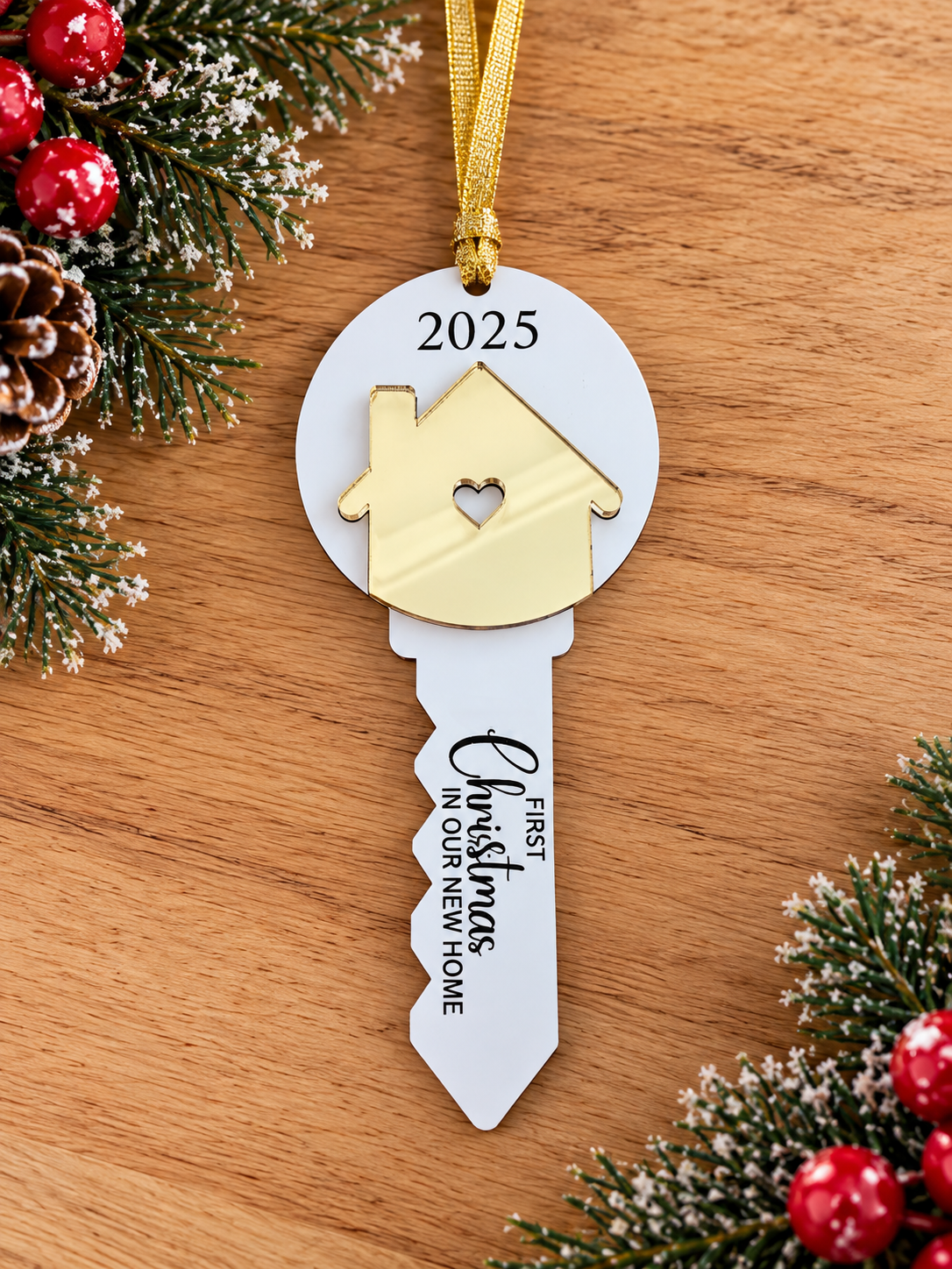 Personalized Acrylic Key Ornament | New Home & Closing Gift