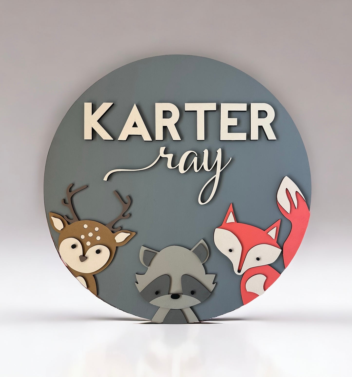 Woodland Creatures Nursery Sign
