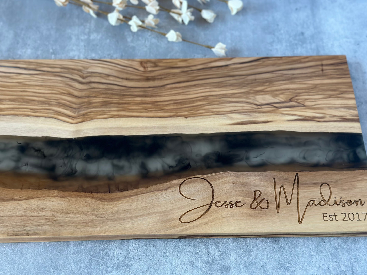 Olive Wood & Resin Charcuterie Board