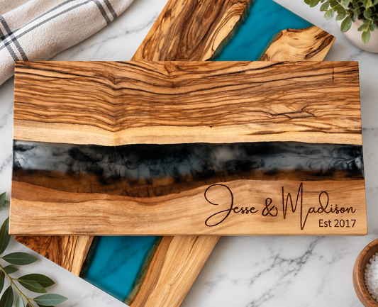 Olive Wood & Resin Charcuterie Board
