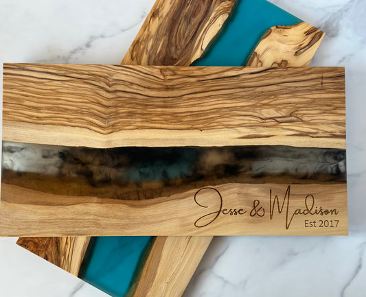 Olive Wood & Resin Charcuterie Board