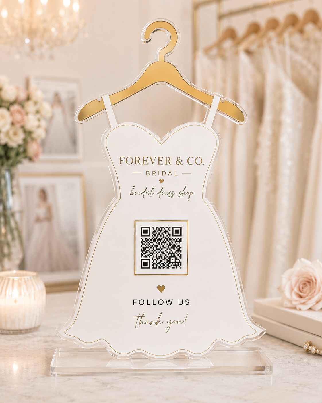 Custom Wedding/Dress Boutique Shop QR Sign