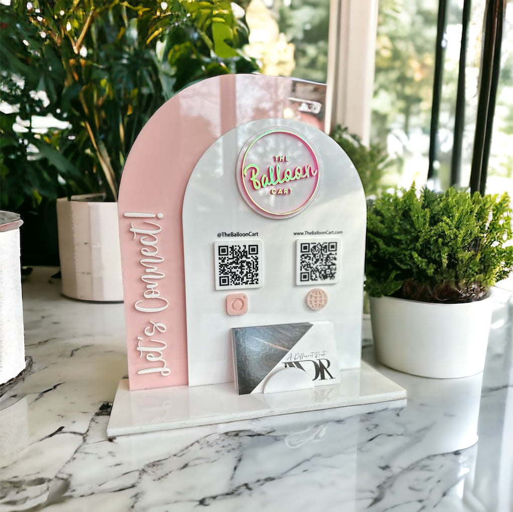 Double Arch QR Sign
