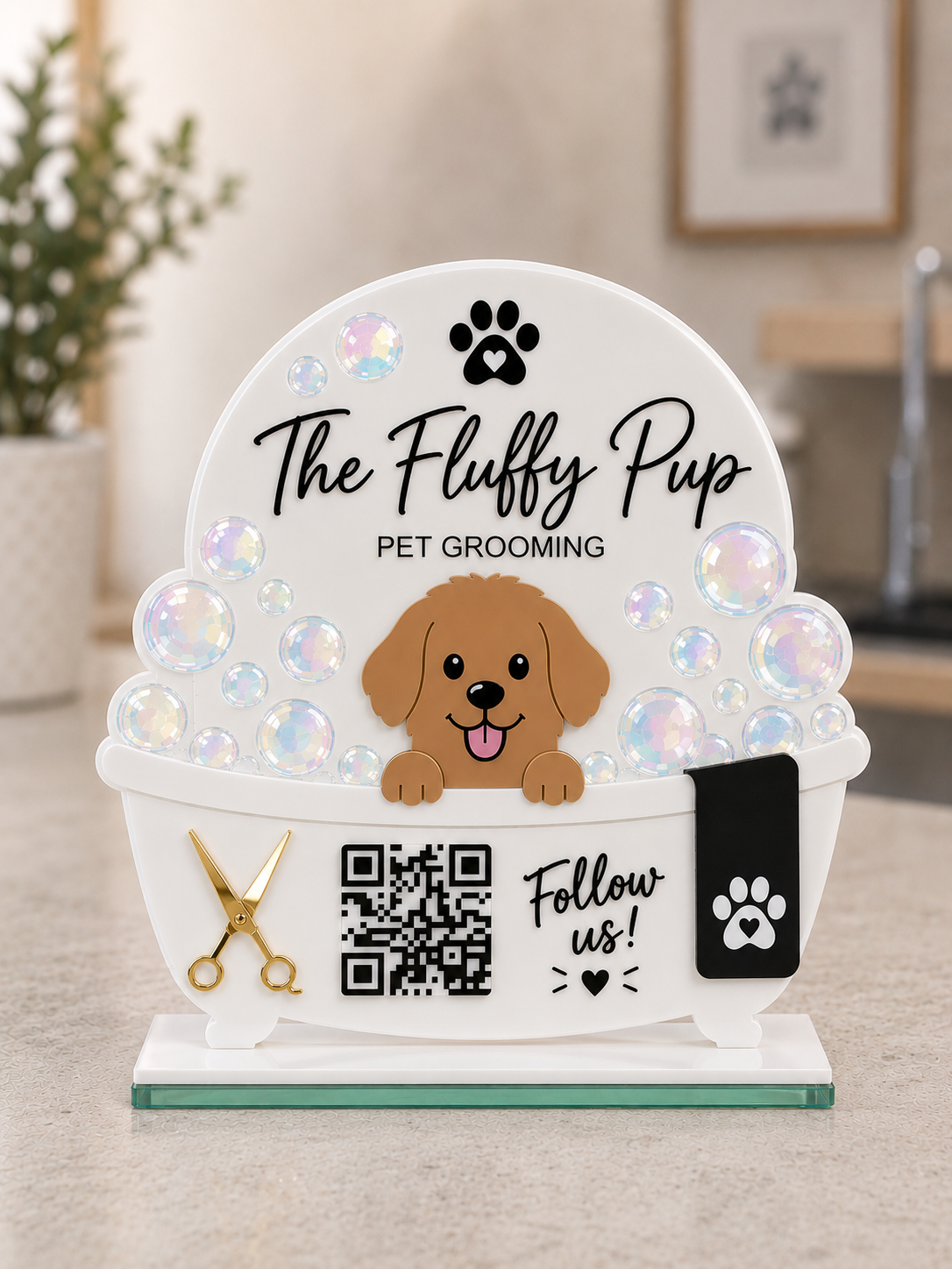 Custom Pet Spa QR Sign