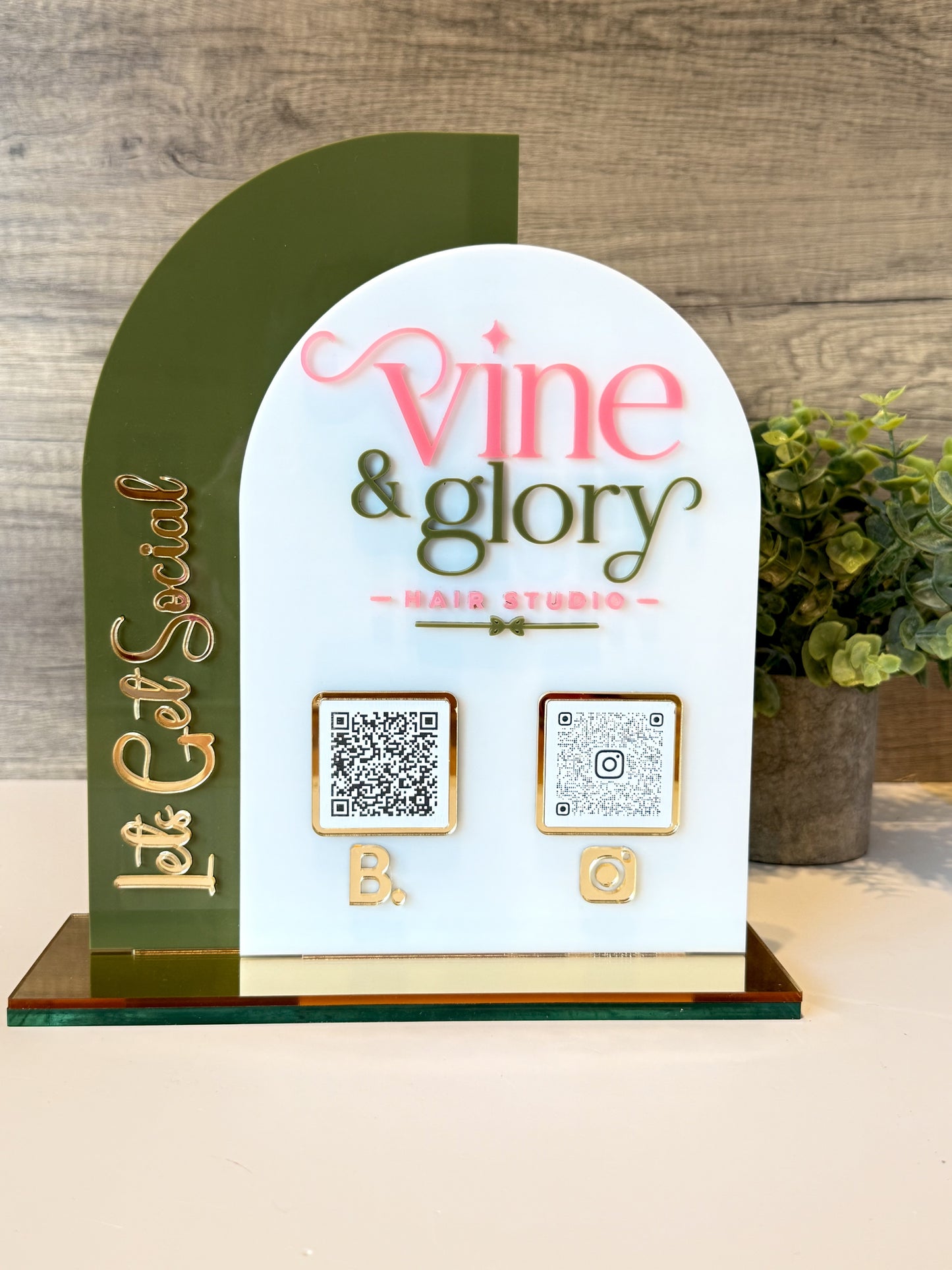 Double Arch QR Sign