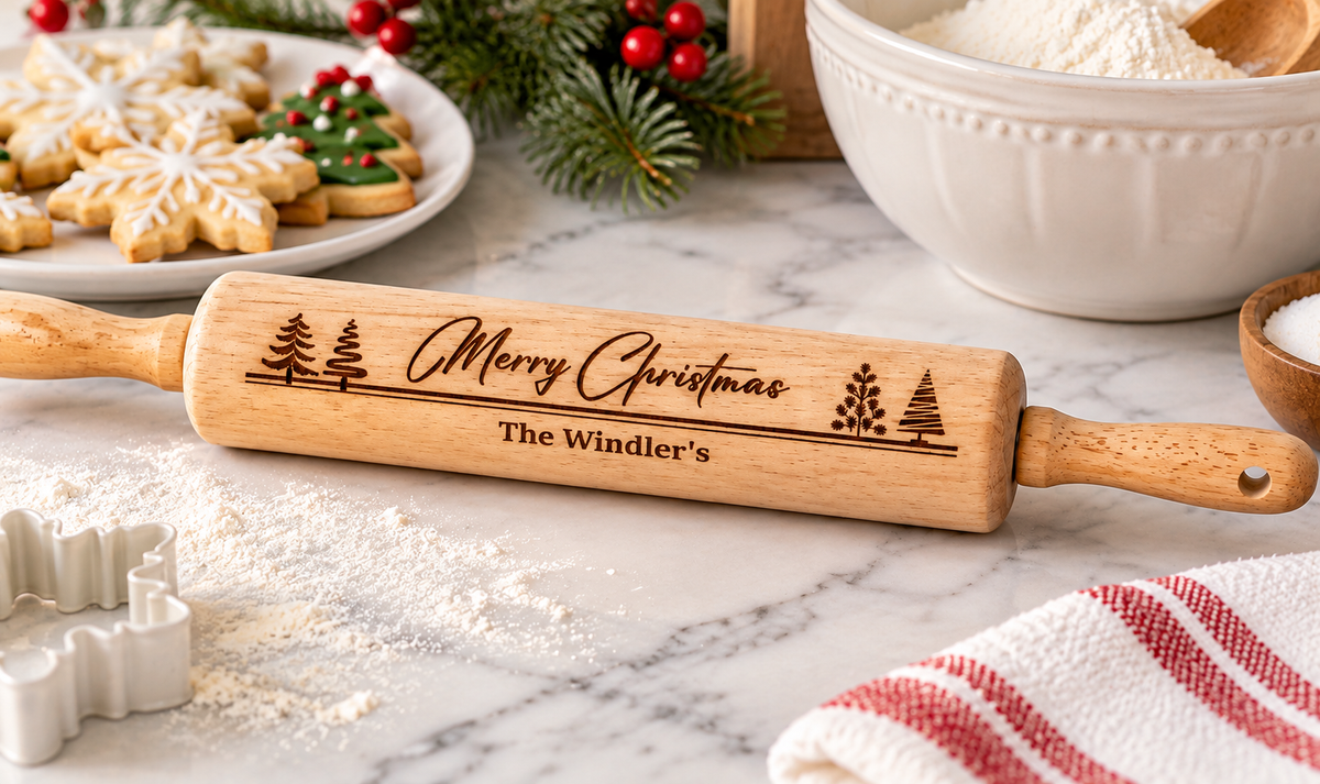 Personalized Christmas Rolling Pin