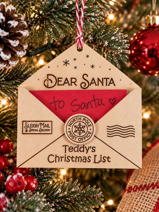 Personalized Letter to Santa Christmas Ornament