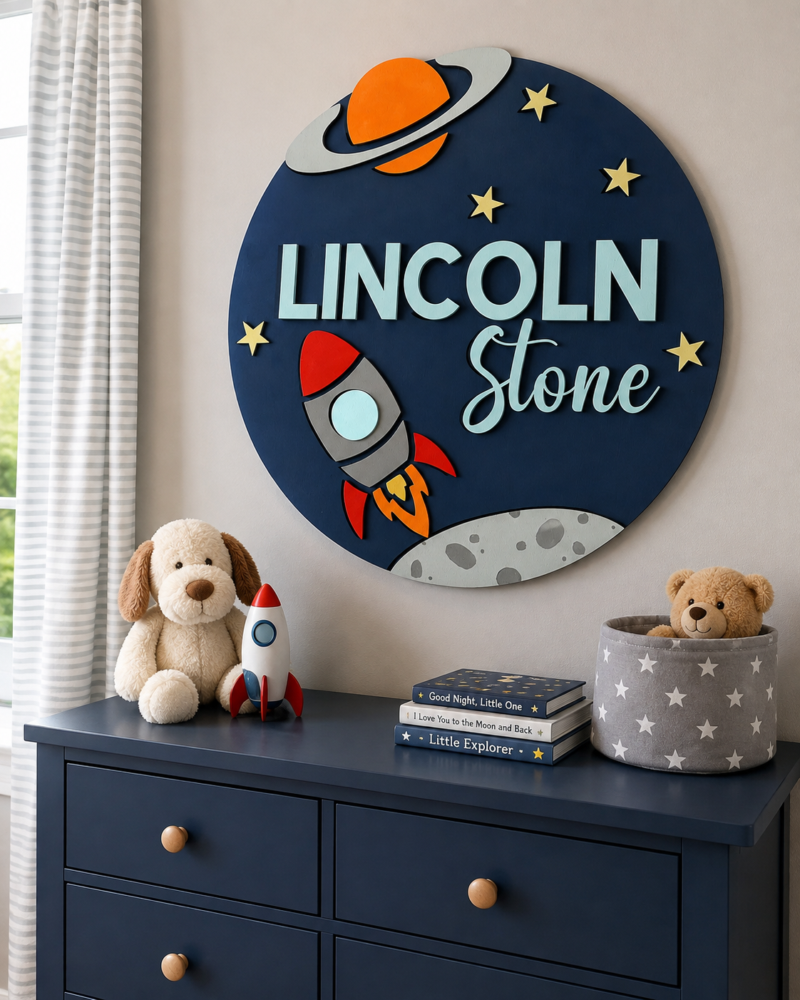 Space Theme Nursery Sign