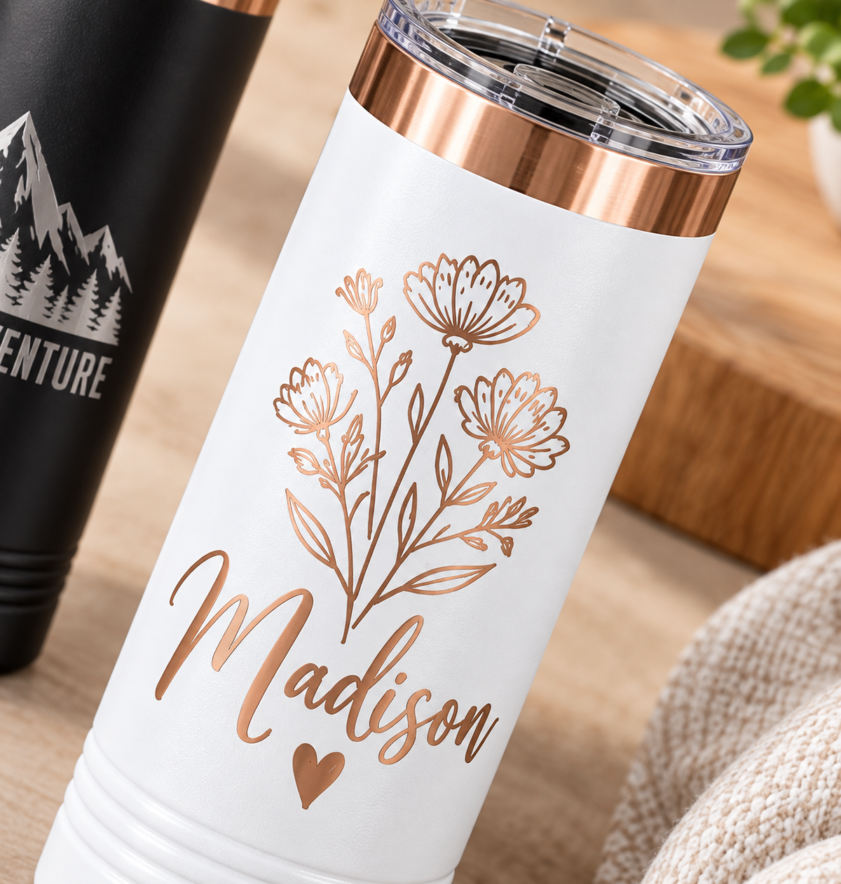 Custom Skinny Tumblers | Engraved 20 oz Tumblers