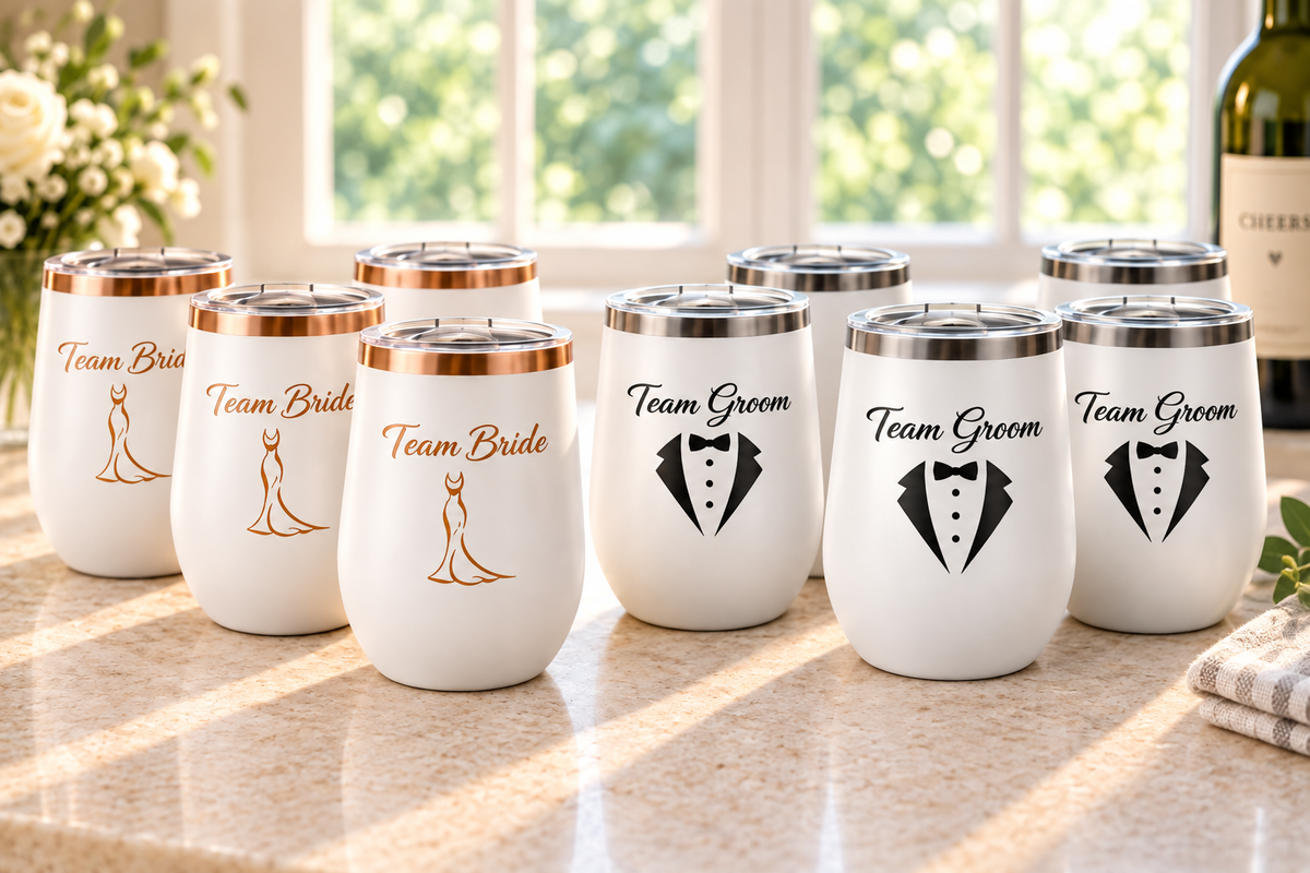 Custom Engraved Wine Tumblers | Bulk 12 oz Tumblers
