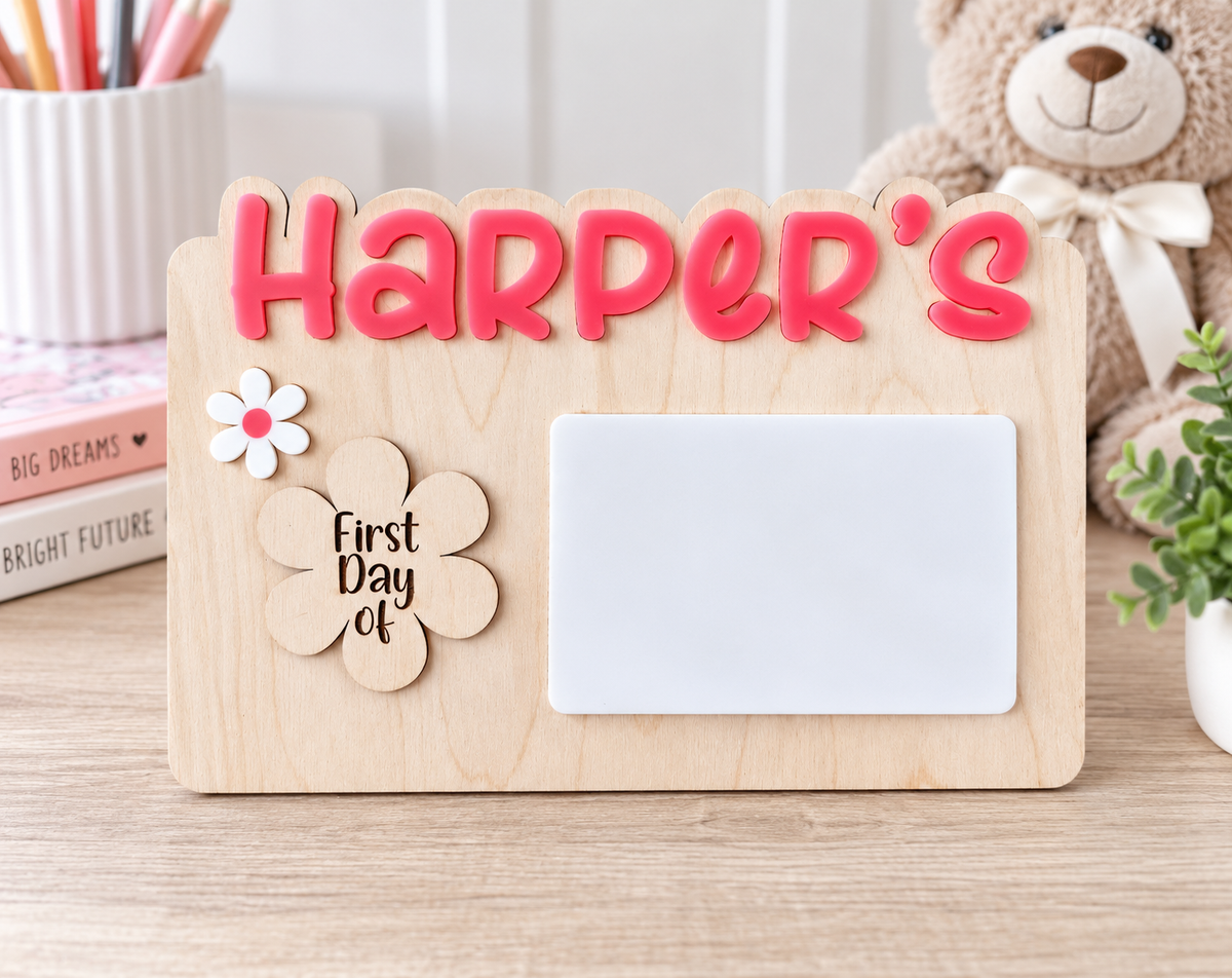 Personalized First Day of School Sign