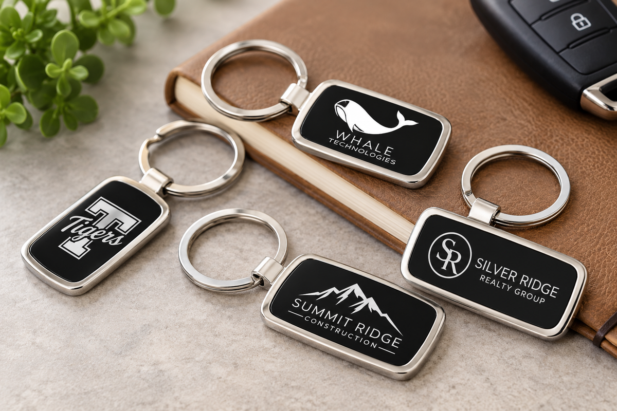 Custom Engraved Zinc Alloy Keychains