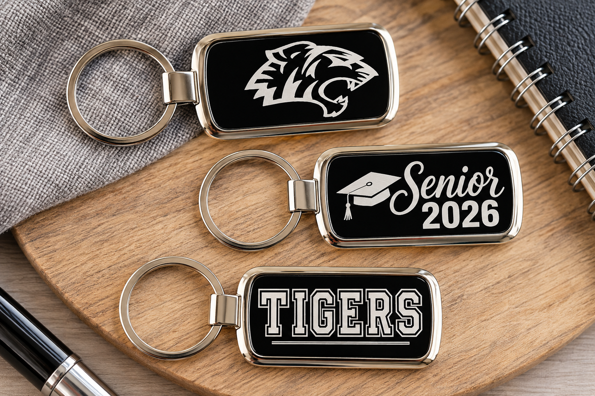 Custom Engraved Zinc Alloy Keychains