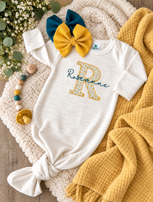 Personalized Infant Knotted Gown