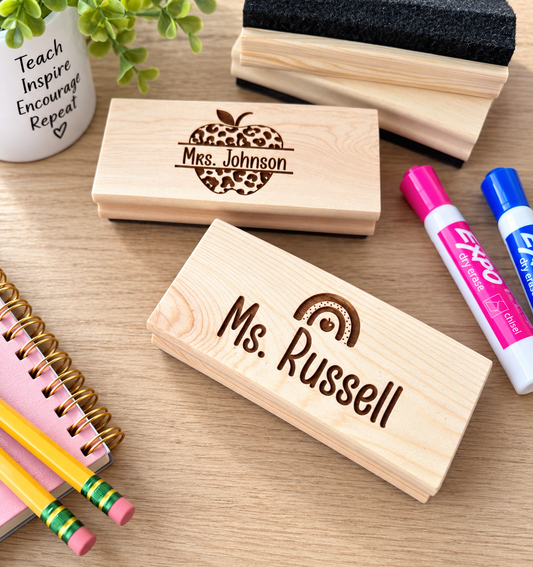 Personalized Teacher Eraser Gift Set